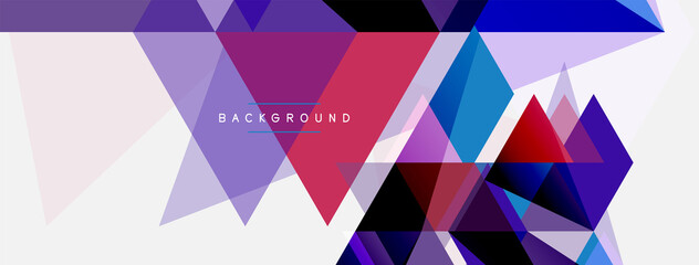 Mosaic triangles geometric background. Techno or business concept, pattern for wallpaper, banner, background, landing page