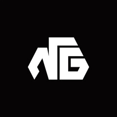 NG Logo monogram with octagon shape style design template