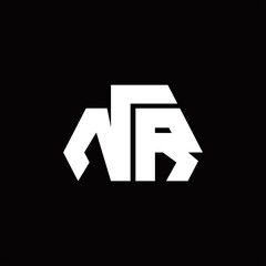Obraz premium NR Logo monogram with octagon shape style design template