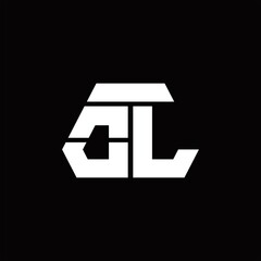 OL Logo monogram with octagon shape style design template