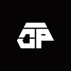 OP Logo monogram with octagon shape style design template