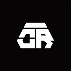 OR Logo monogram with octagon shape style design template