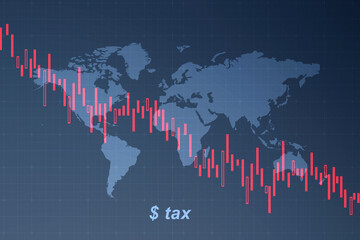 3d rendering Stock market online business concept. business Graph 