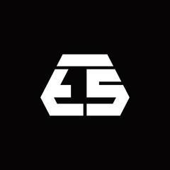 Obraz premium TS Logo monogram with octagon shape style design template