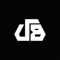VB Logo monogram with octagon shape style design template