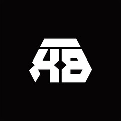 XB Logo monogram with octagon shape style design template