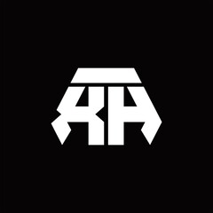 XH Logo monogram with octagon shape style design template