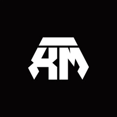 XM Logo monogram with octagon shape style design template