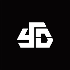 YO Logo monogram with octagon shape style design template