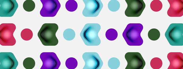 Fototapeta premium Color arrow shapes on white backdrop. Minimal geometric abstract background. Vector illustration for wallpaper banner background or landing page