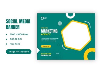 Social Media Termplate. Concept for Digital marketing agency, digital media campaign and social media posting and marketing including  marketing agency
