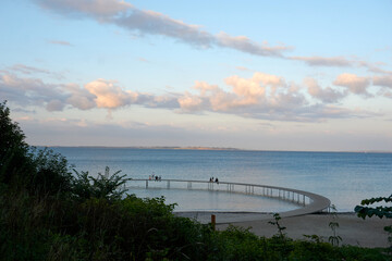 the famous infinity bridge in aarhus in denmark