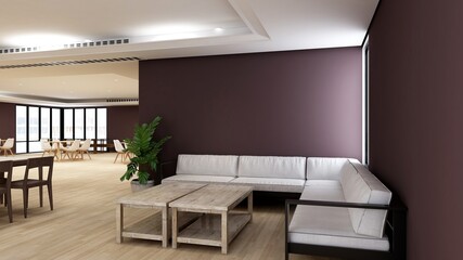 luxury bar 3d design interior for wall mockup
