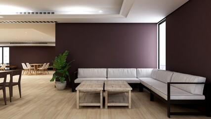 luxury bar 3d design interior for wall mockup