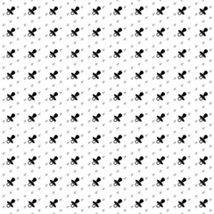 Square seamless background pattern from geometric shapes are different sizes and opacity. The pattern is evenly filled with big black nipple symbols. Vector illustration on white background