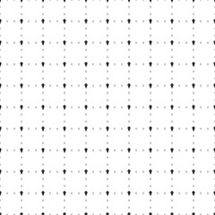 Square seamless background pattern from geometric shapes are different sizes and opacity. The pattern is evenly filled with small black ice cream balls symbols. Vector illustration on white background