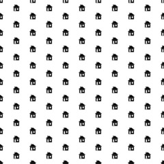 Square seamless background pattern from black house symbols. The pattern is evenly filled. Vector illustration on white background