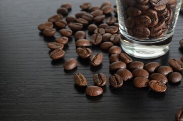 coffee beans in a cup