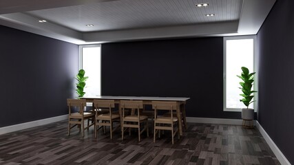 modern office meeting room for company wall logo mockup