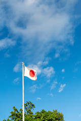 日本の旗。日の丸