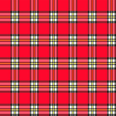 Japanese Red Stripe Plaid Vector Seamless Pattern