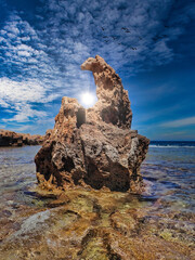 sea with rocks