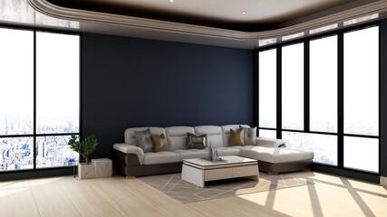 modern office lobby waiting room for company logo mockup