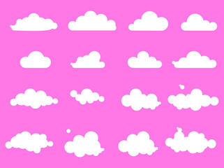 Clouds. Isolated on a light background. Banner icons. Vector. Design elements