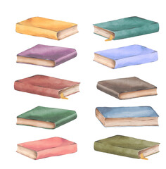 Set with color books. 