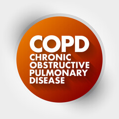 COPD - Chronic Obstructive Pulmonary Disease acronym, medical concept background