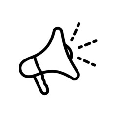 The megaphone symbol, sound, vector stock illustration