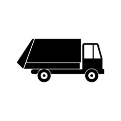 Garbage truck icon isolated on white background