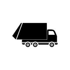 Garbage truck icon isolated on white background