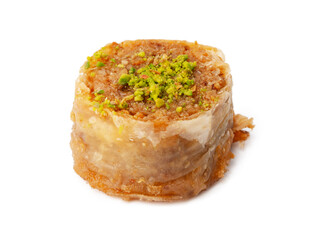 Delicious sweet baklava isolated on white background