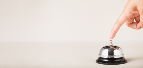 Bell call for service with hand