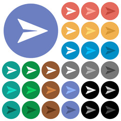 Send message solid round flat multi colored icons
