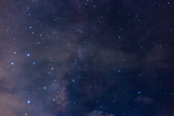 The stars in the sky at night, the night sky is closed, so the stars can be seen clearly 