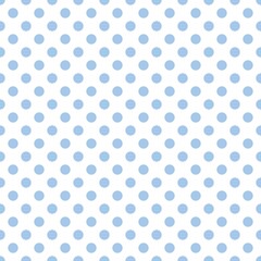 White and Blue Polka Dot seamless pattern. Vector background.