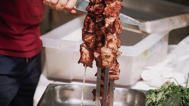 Catering in the outdoor summer park