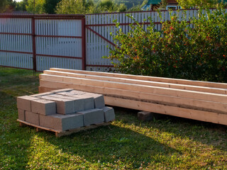 materials for repair and construction of a house in the village