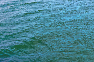Small waves on the surface of the sea