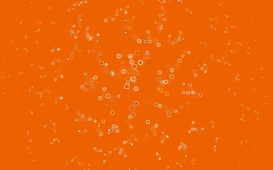 Light Orange vector pattern with spheres.