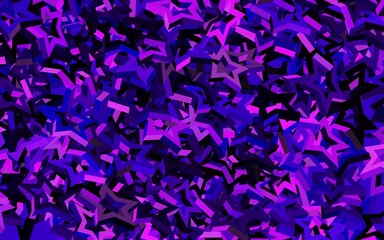 Dark Purple vector texture with beautiful stars.