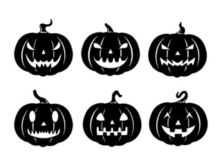 pumpkin Silhouette Halloween. Halloween illustration