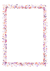 Rose Center Confetti Illustration. Invitation Dot Card. Red Circle Birthday Background. Top Round Texture.