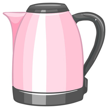 Electric kettle with handle isolated on white background