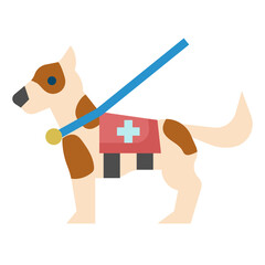 rescue dog line icon