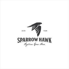 Sparrow Hawk Bird Logo Design Vector Image