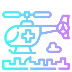 helicopter line icon