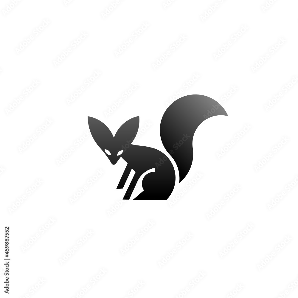 Wall mural Simple fox silhouette design 